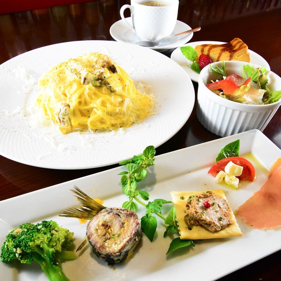 Have a nice time. Lunch pasta course