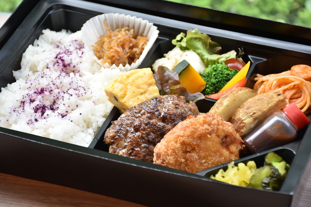 [SOCO] Hamburg & Crab Cream Croquette Bento