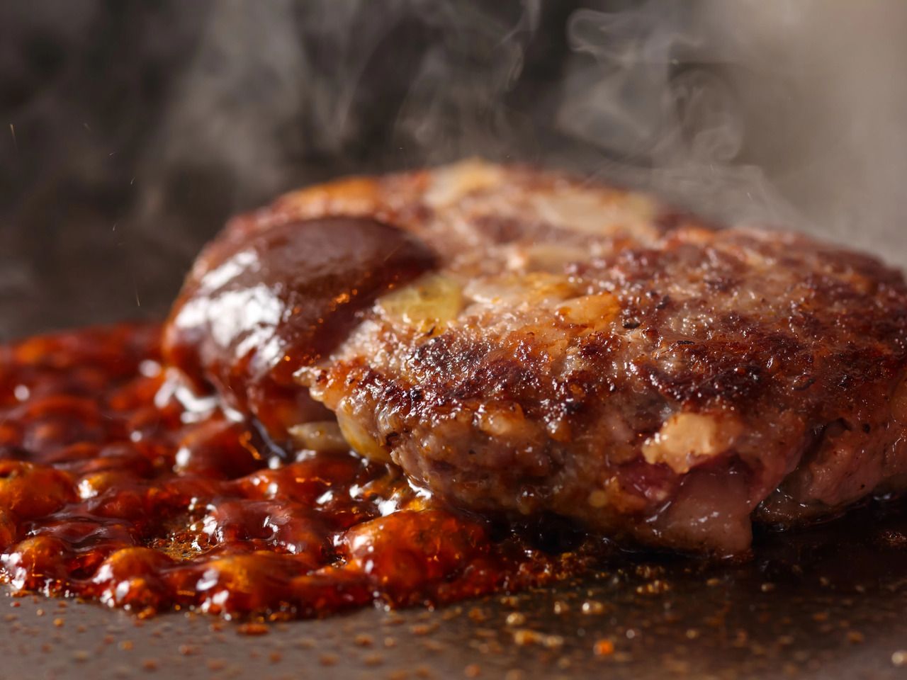 Almoço especialmente selecionado com carne Kobe 100% hambúrguer