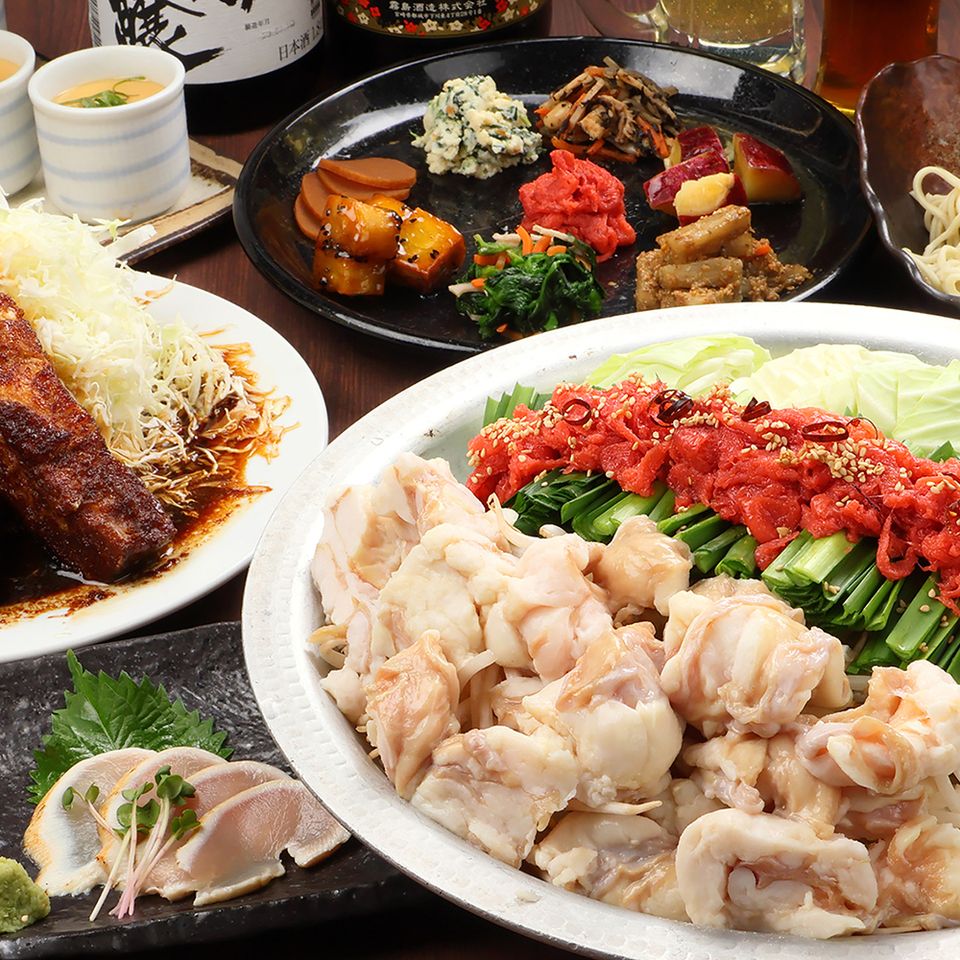 【名物堪能♪歓送迎会◎】明太もつ鍋と肉塊トンテキ＆YEBISU樽生5種類90分飲み放題！計13品5,500円