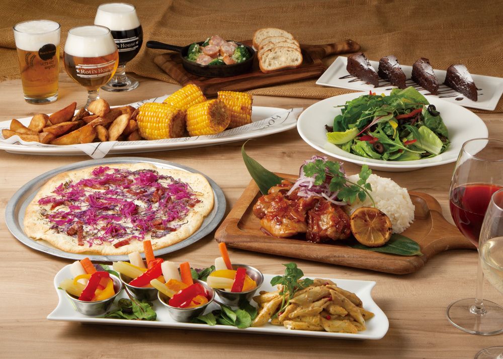 ●【カジュアルプラン+舞浜地ビール飲み放題】料理8品+デザート（120分飲み放題付き）