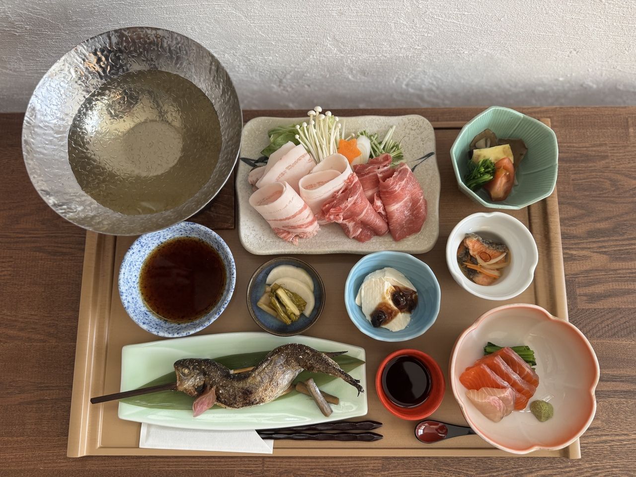 Hakuba pork shabu-shabu set meal