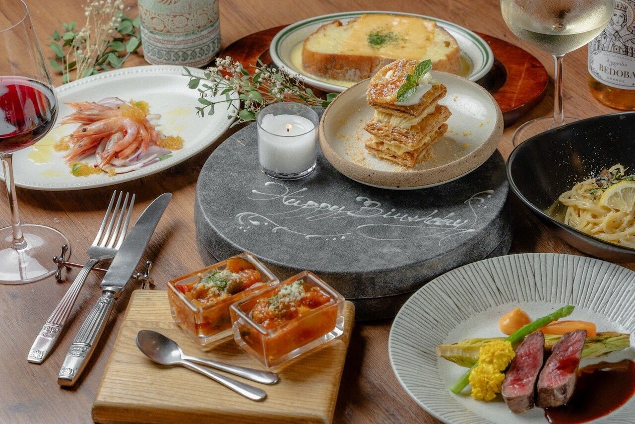 [Anniversary Plan + All-you-can-drink] ☆Includes a mini whole cake plate☆ × For guests celebrating ◎ Total of 6 dishes