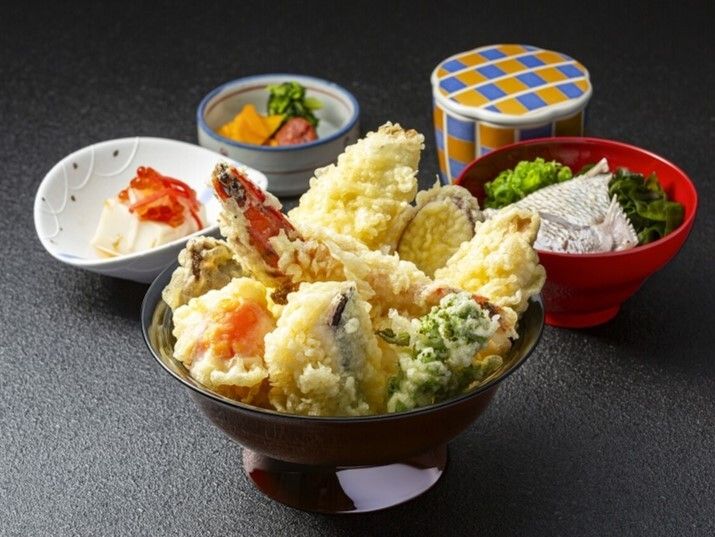 Rice bowl Tempura rice bowl set