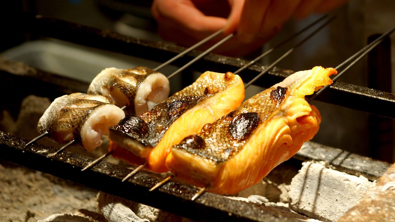 夜 カウンター限定 / 五種の炭火焼 懐石 全6品　