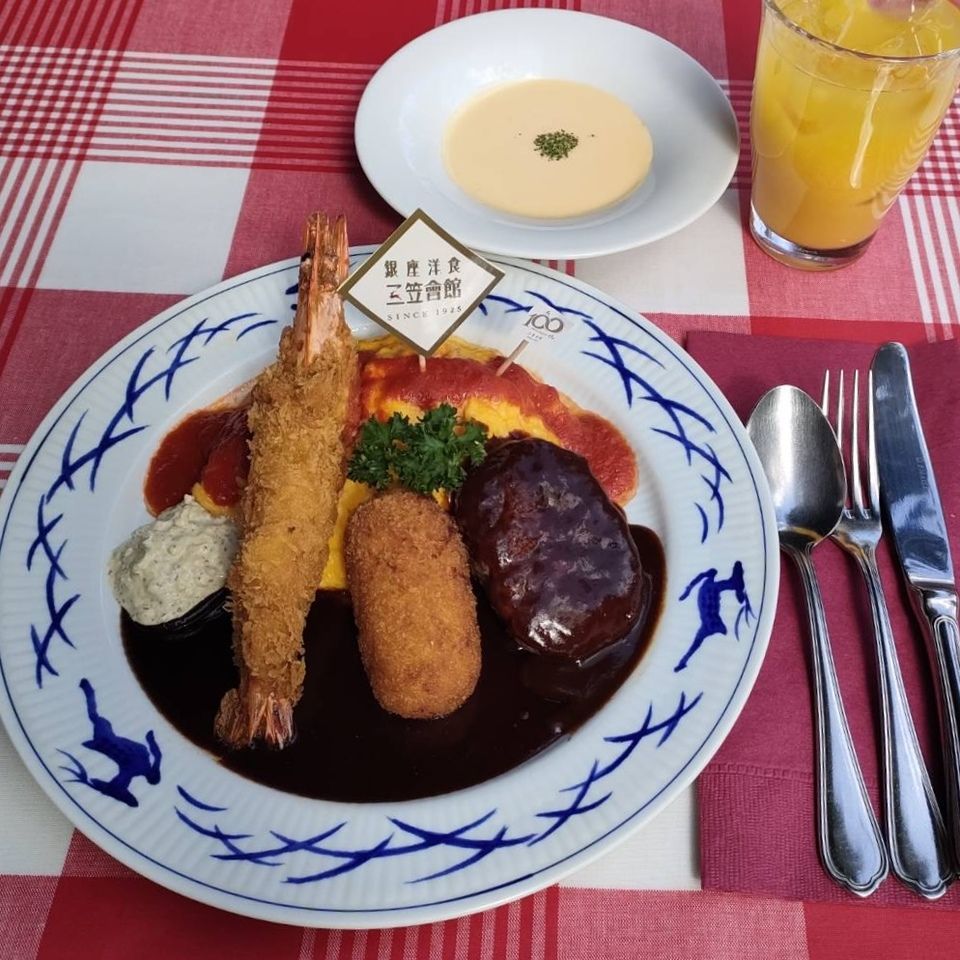 【1000円OFF】乾杯ドリンク付き　三笠会館100周年記念オムライスコース