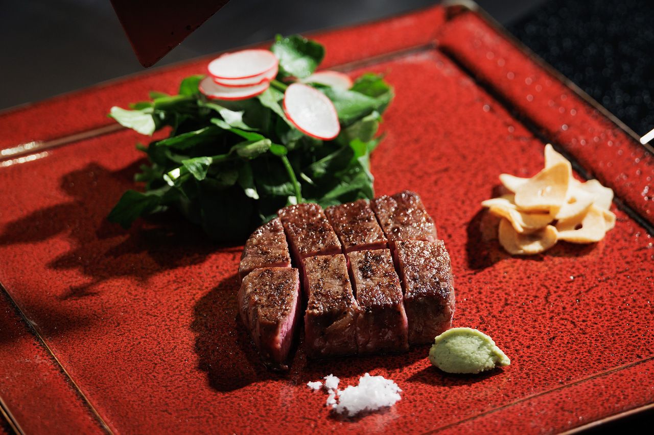 特別な但馬玄のステーキのコース