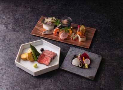 5月6月会席　黒毛和牛ローストビーフと浅利ご飯　9,350円