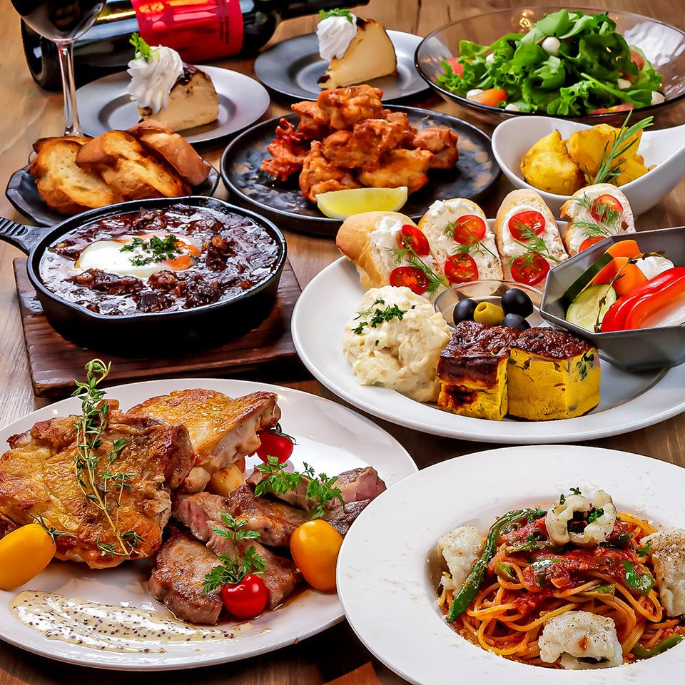 [Easy] Classic easy course including homemade pasta, pasta and chicken fritters ◎ 8 dishes 3,980 yen (all-you-can-drink included)