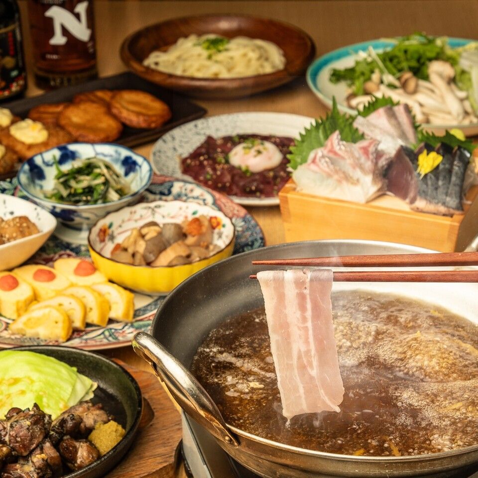 【11月～1月】選べるメイン5種や日南鶏のごろ焼き等　全12品絢爛コース　『3時間飲放題付き』8,000円（税込）