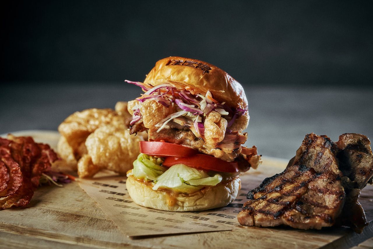 ビブ ポークパワーハウス バーガーセット(ランチ)