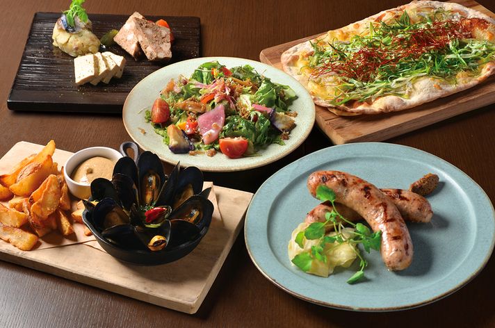 ≪12/1から≫【日曜17～18時予約限定】「麦宵コース」 大皿全5品8種＋90分飲み放題 4,800円