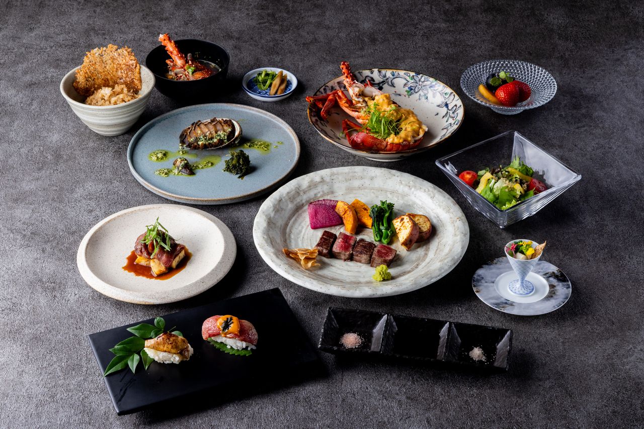 【扇】贅沢な旬の美味、海の幸と特選黒毛和牛のコース