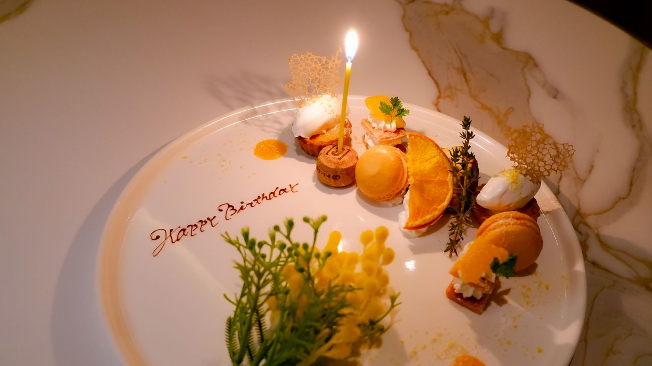 1/2〜【ミモザ】フラワー記念日プレート（Anniversary plate）