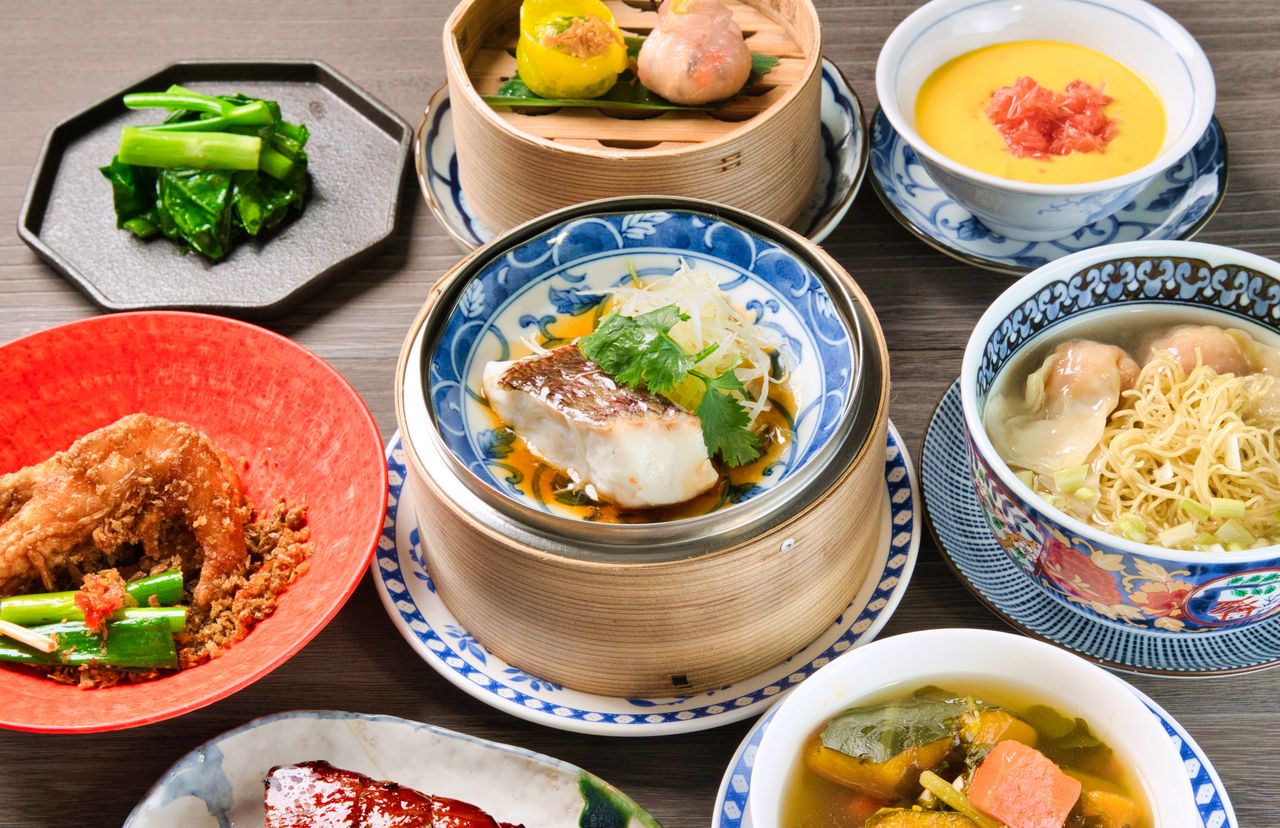 平日限定特別価格◆ランチ限定◆【喜記ランチコース】喜記名物となる海老のチリガーリック炒めやオリジナル点心、一番人気の海老ワンタン麺