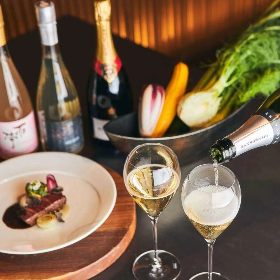 【記念日】国産牛フィレと旬を味わう和ビストロコース 全5品+乾杯シャンパン+デザートにメッセージ入れ