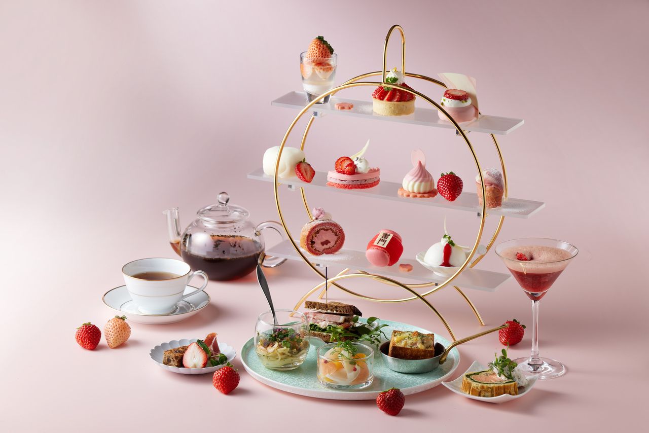 [Maximum 3-hour use] Sky View Afternoon Tea ~spring collection~ + toast drink + TWG tea and other free cafe drinks (weekdays)