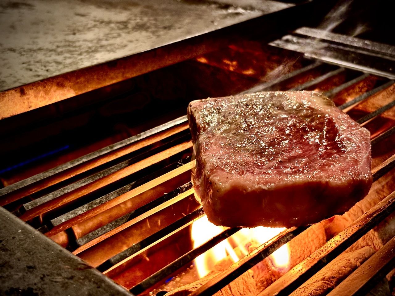 Two kinds of steaks: aged Misaki beef and Shinsato beef