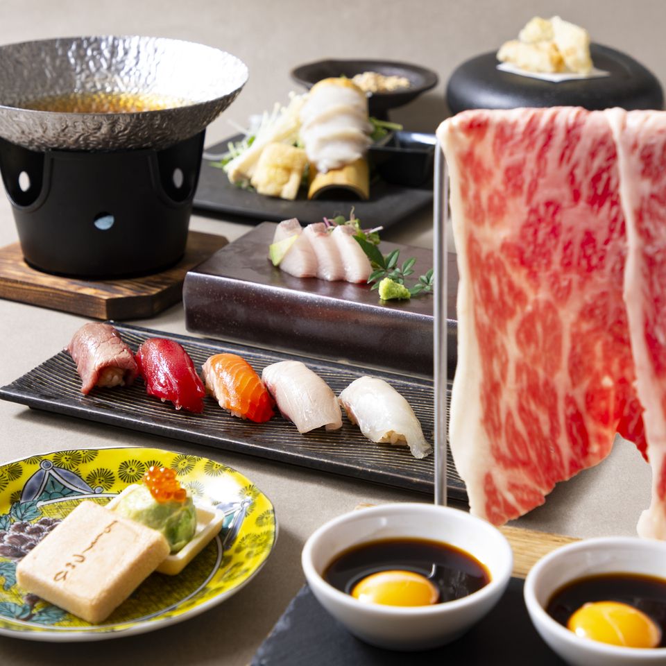 [Anniversary Course] 2nd Anniversary Course: Foie Gras Chawanmushi, 6-Second Grilled Wagyu Beef, Edomae Sushi, and Hamo Shabu-Shabu Hot Pot (Weekdays 5300 / Weekends & Holidays 5700)