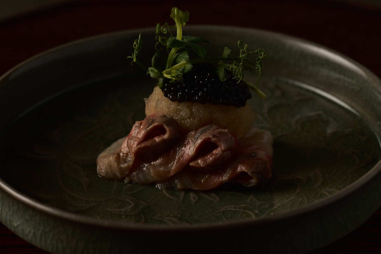 Kobe beef and seasonal omakase course: 11 dishes total