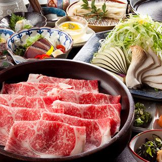 A5ランク黒毛和牛　出汁しゃぶしゃぶコース【90g】（2時間飲み放題付き）