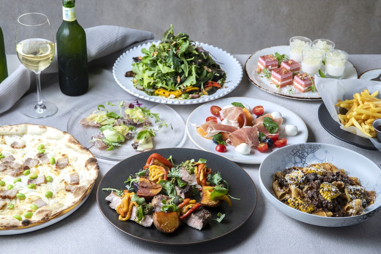 全8品のシェフおすすめMAKIBIプラン＋2時間飲み放題付