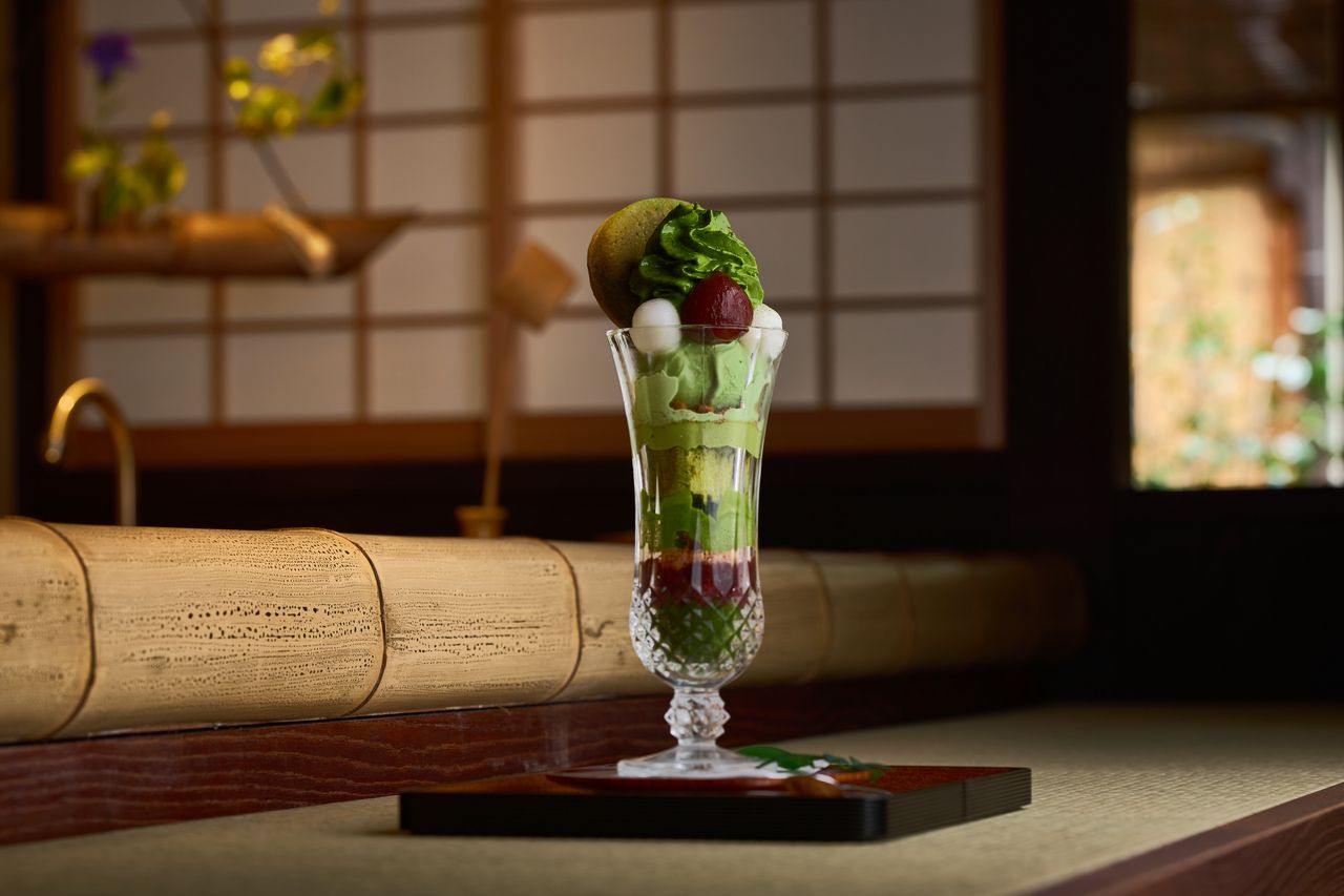 Parfait al matcha di Shimizu – con bevanda