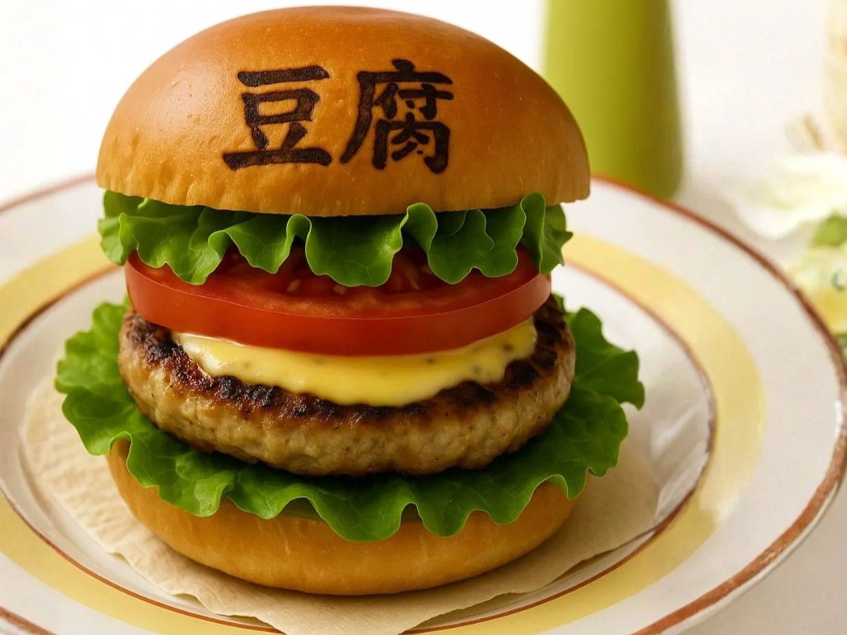 Wagyu Burger (Halal) & Tofu Burger (Vegan Gluten Free) Tokyo Ginza Restaurant