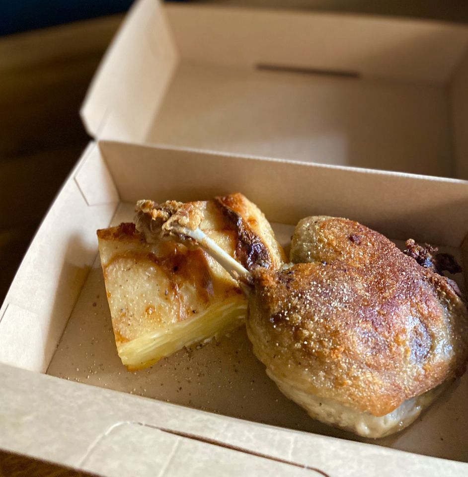 【テイクアウト】鴨肉のコンフィ ジャガイモのグラタン 