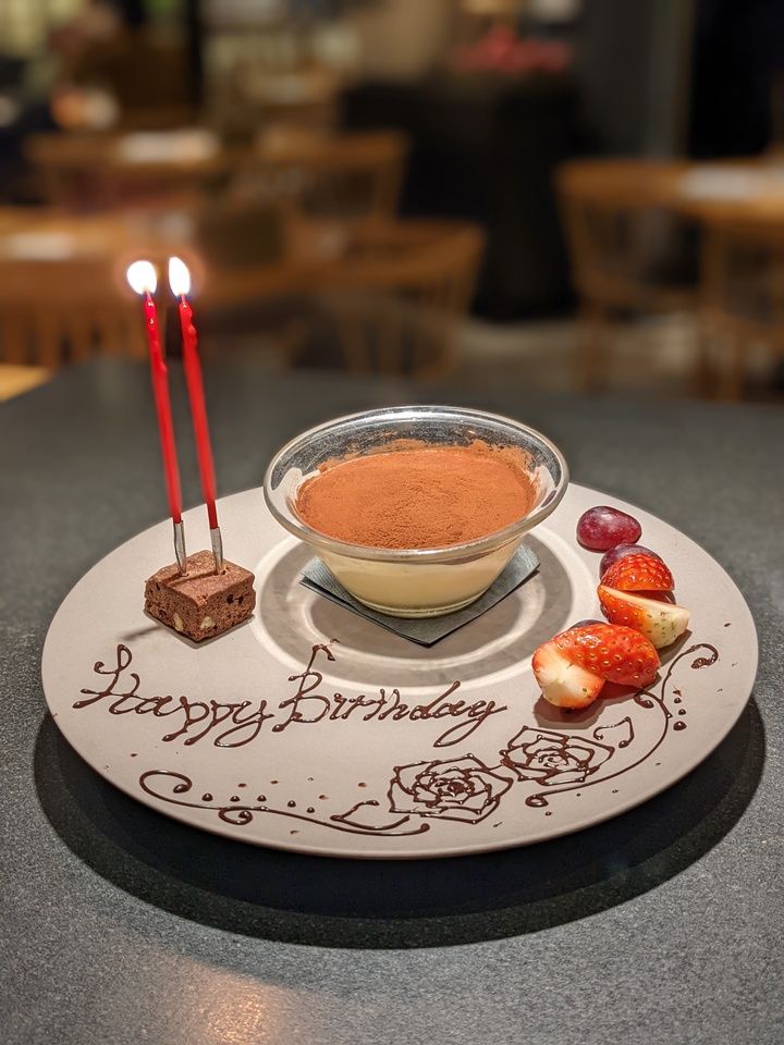 Anniversary Course 乾杯オーガニックスプマンテ付き＋デザート＋カフェ
