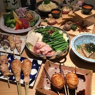 【飲み放題付】 ￥6500 名物串  博多コース