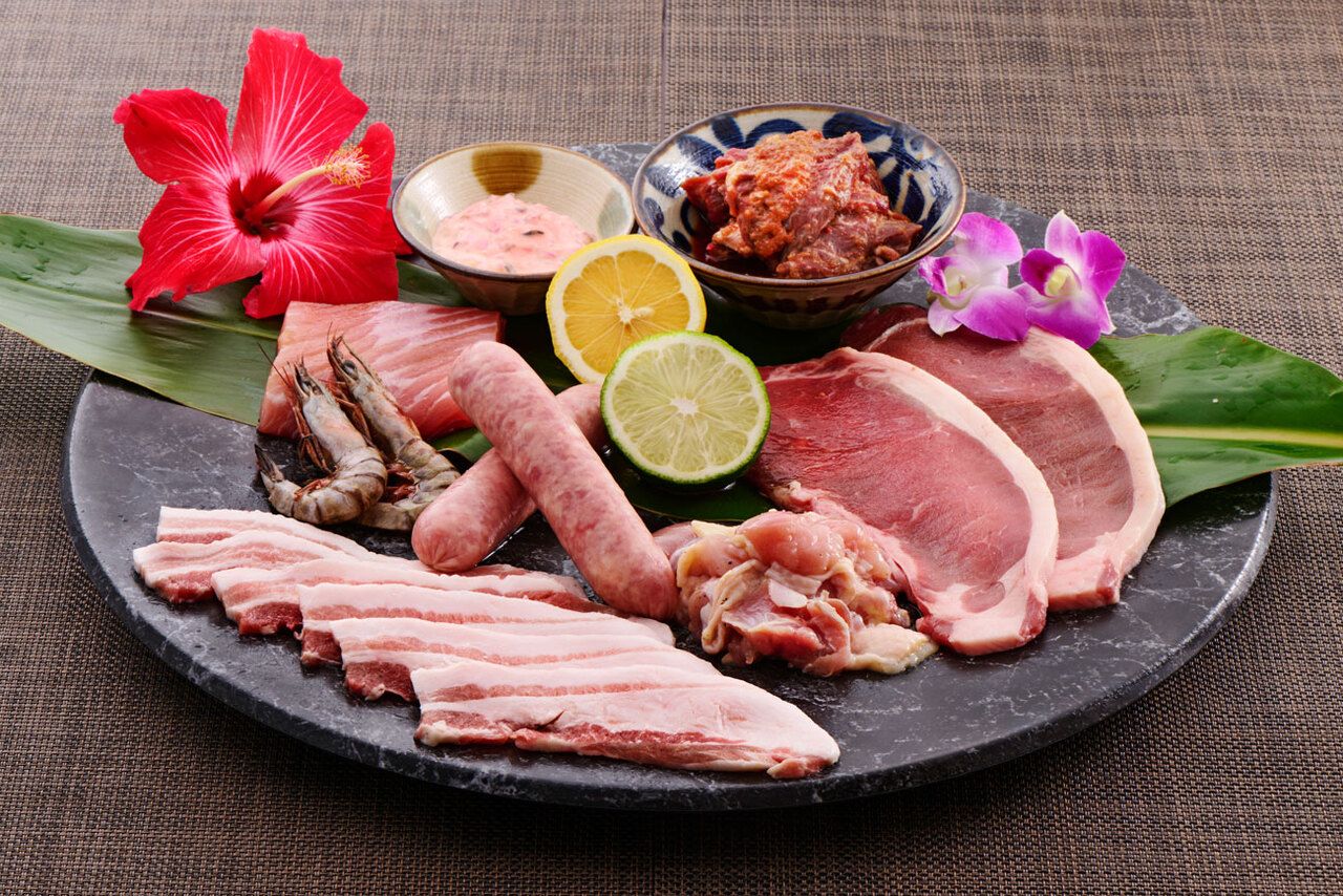 [Ryukyu charcoal BBQ set] Terrace seating limited plan