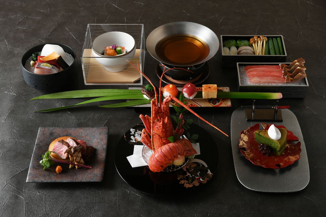ຫຼັກສູດ SAMURAI (Snow crab shabu-shabu/ Spiny lobster tempura/Steak etc)
