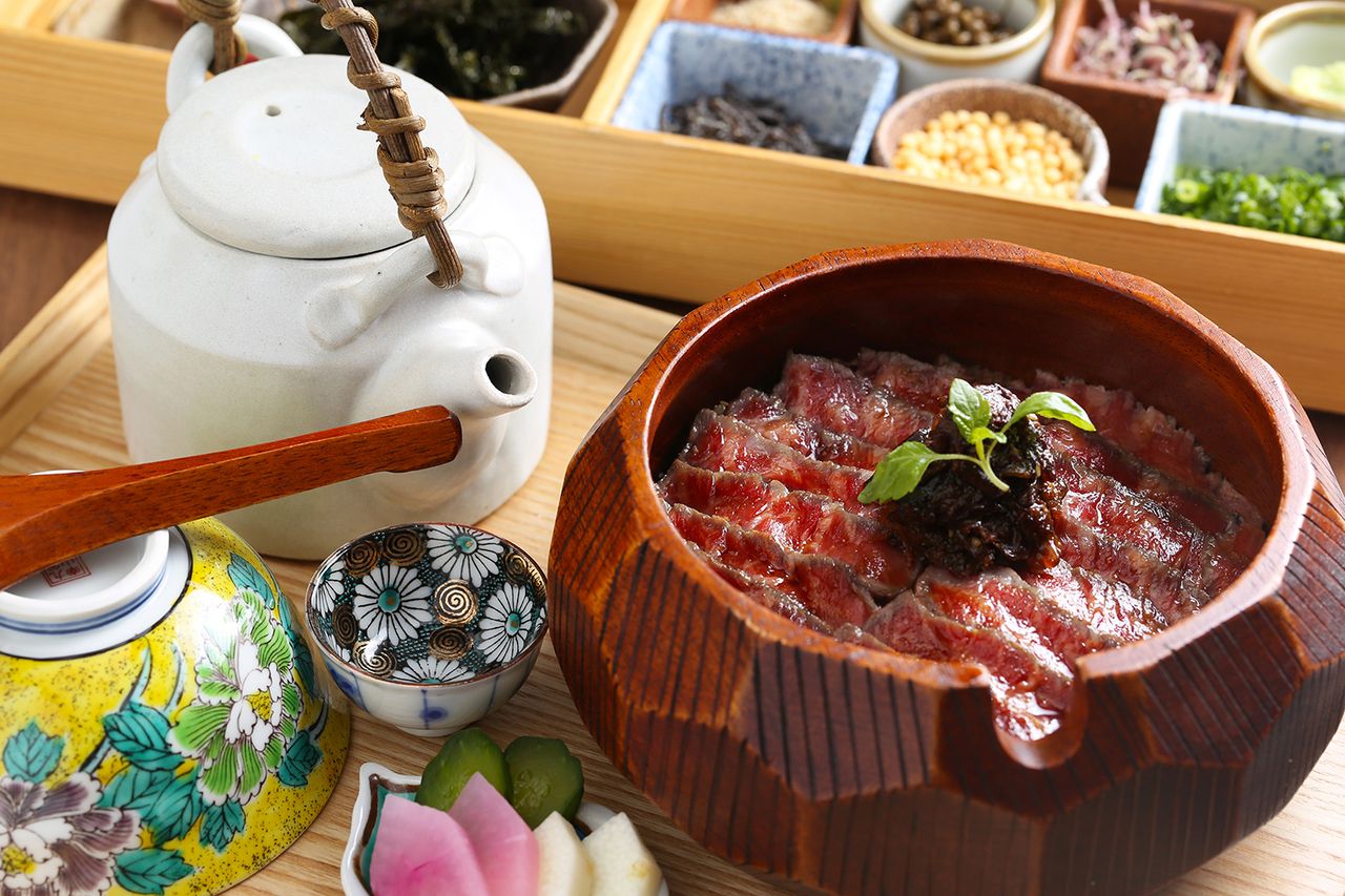 Omi beef lean hitsumabushi set