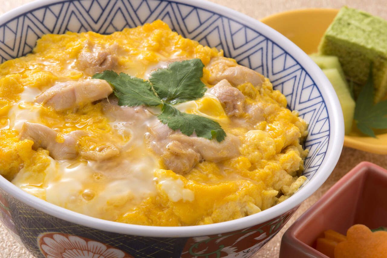 Oyakodon with soft eggs