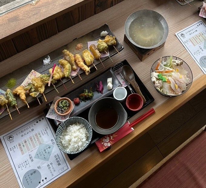 鲷鱼火锅小锅+16色一口天妇罗套餐