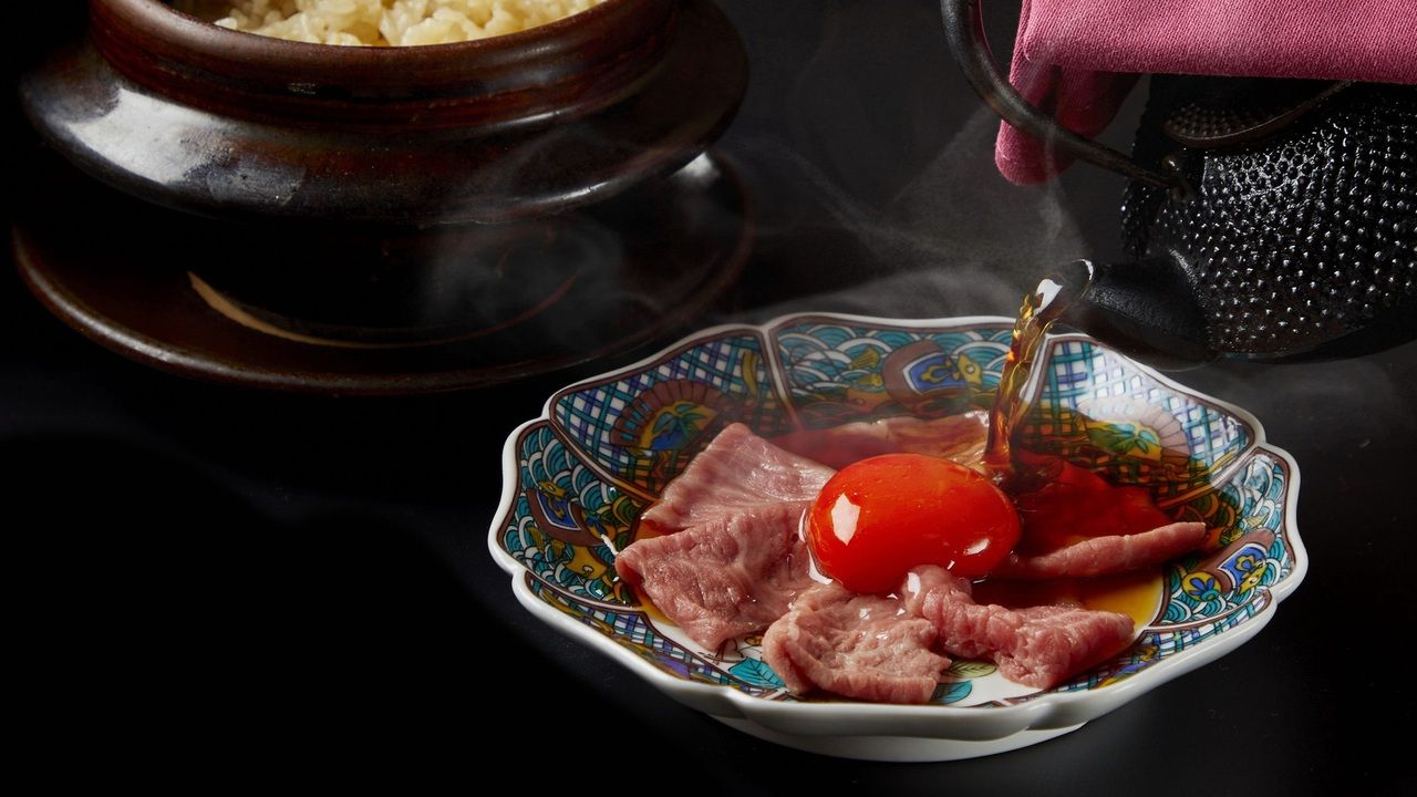 【季節のおまかせコース】『肉前菜7種盛り』&『和牛の炭焼き』&『和牛の卵黄しゃぶすきと土鍋ご飯』全10品