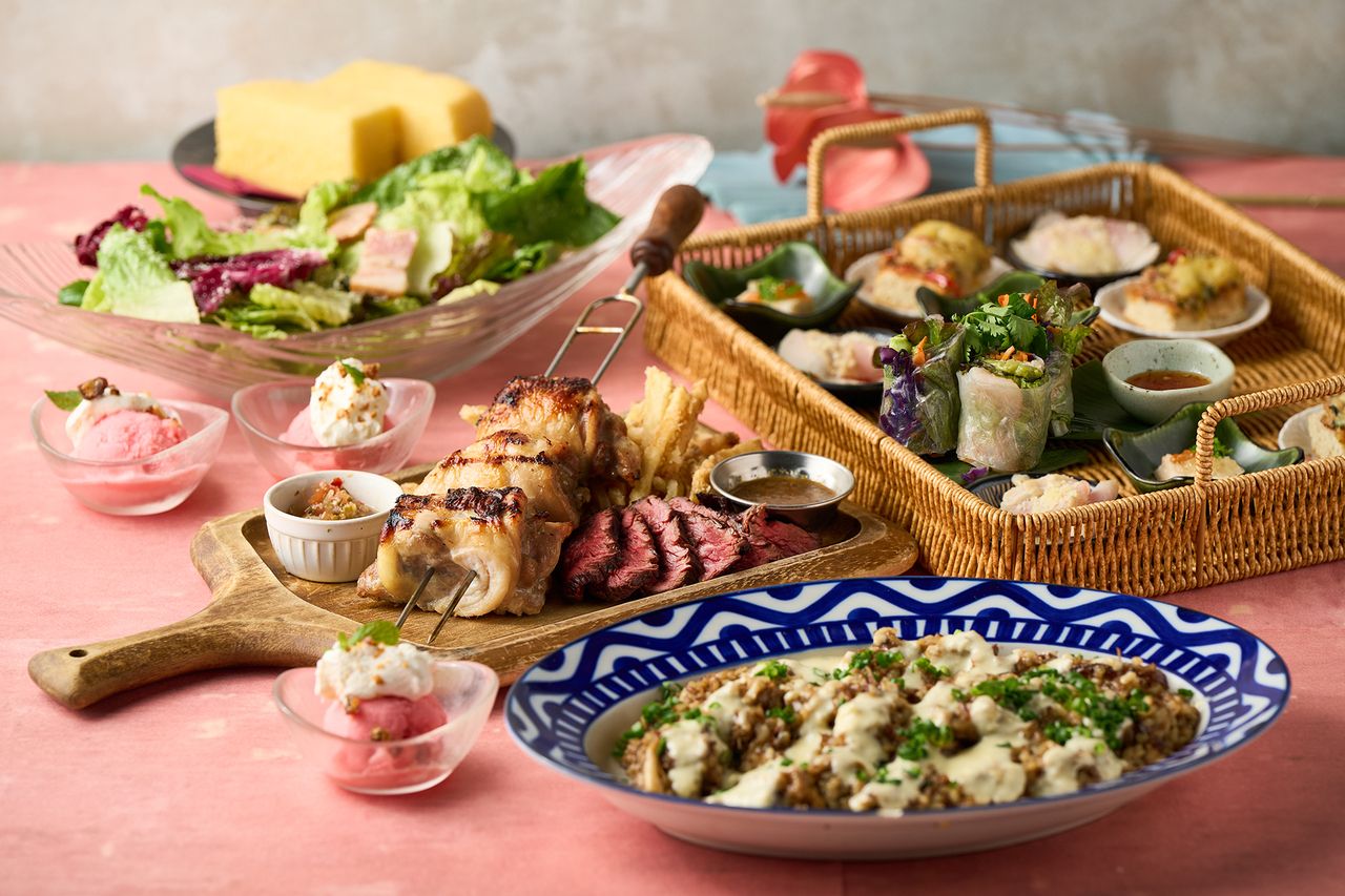  Available on the day♪ Sunday to Thursday and public holidays only ★ 2.5 hours of all-you-can-drink included "Very popular dishes" are served as a course meal, with 8 dishes and 5 plates, including "Grilled beef skirt steak & chicken thigh churrasco double main course x beef tendon cheese risotto"