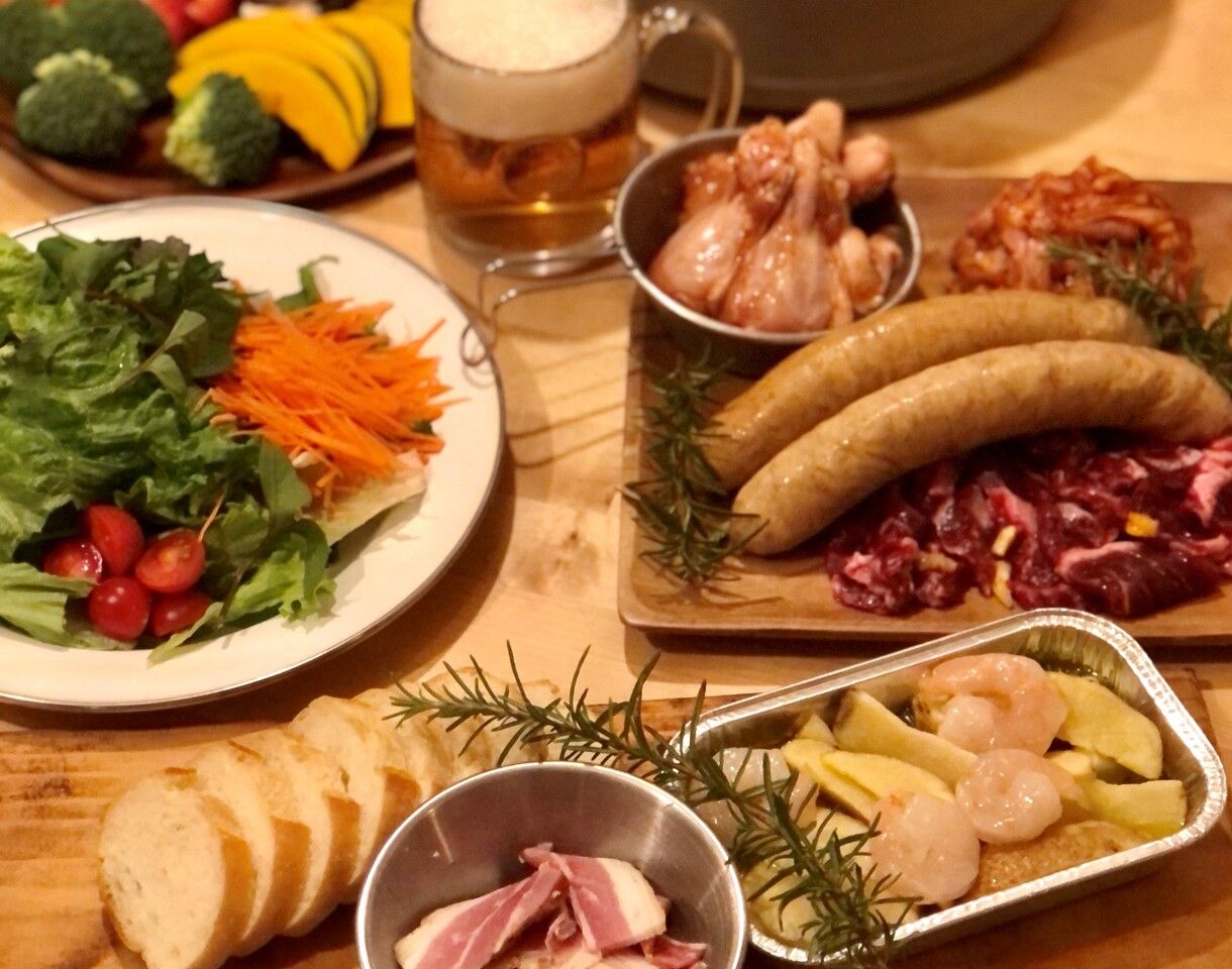 【平日19時～・ビアガーデン】 おとな 5,500円（最大2h飲み放題付き）
