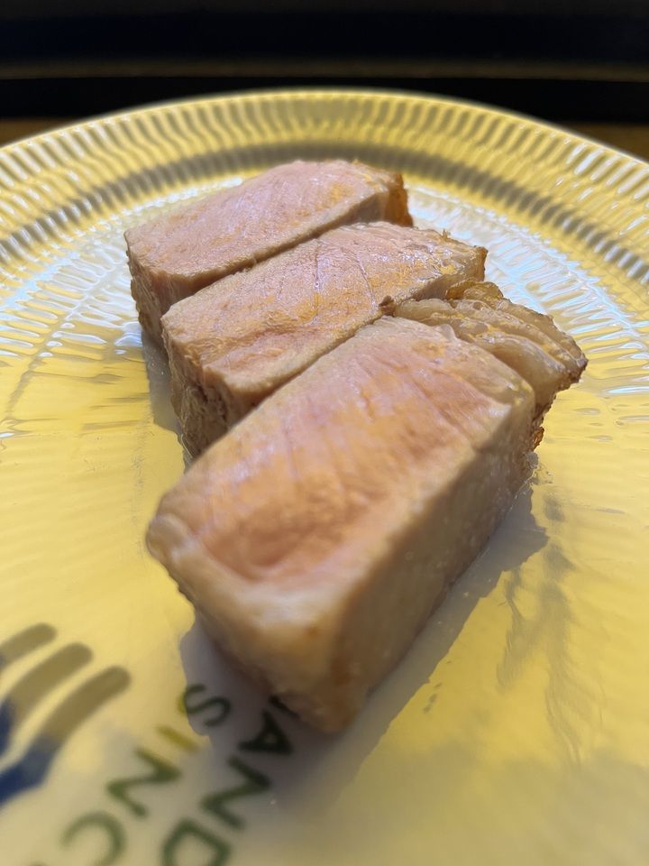 Dinner — Chef's omakase course (7 courses total; main course features branded/premium pork)