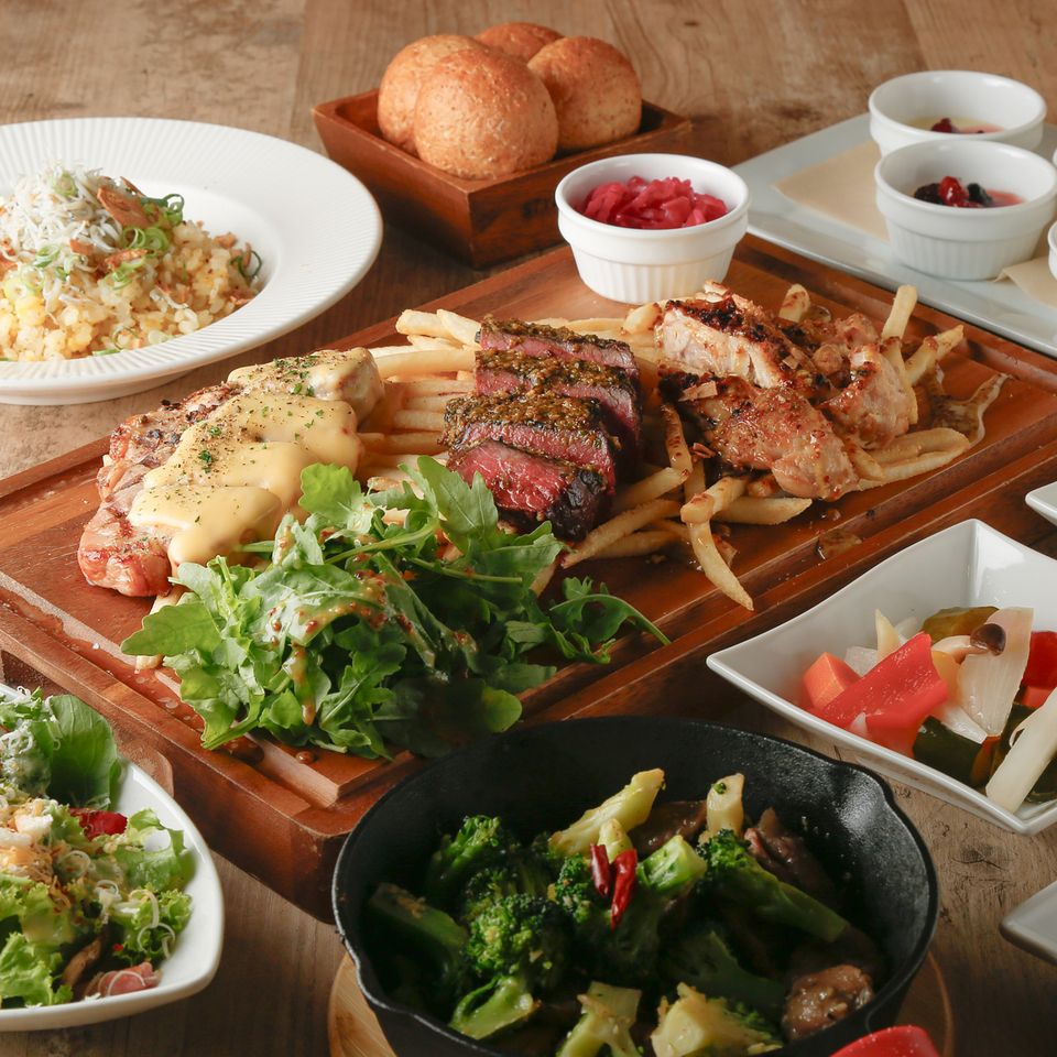 9/26~《DENの料理長お勧め‼秋麗の宴会プラン》人気＆季節の前菜3種や牛・豚・鶏　3種コンボの肉料理盛り合わせなど全6品【2.5時間飲み放題付き】お一人様6,000円