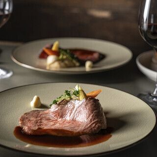 スパークリングを含む75種類と充実の2hプレミアム飲み放題付　氷温熟成牛などカジュアルにイタリアンを堪能　全7品　【luce course】