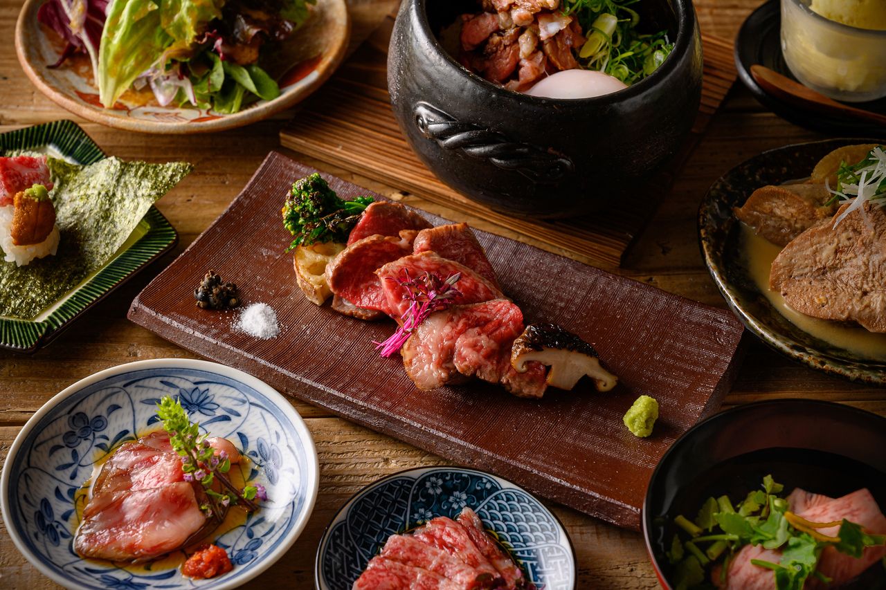 [Niku Yorozu (Olive Beef Aitchbone) Course]