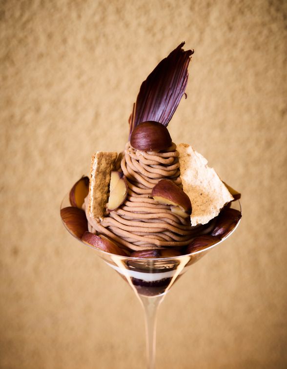 Tanba chestnut Mont Blanc parfait and TWG tea set