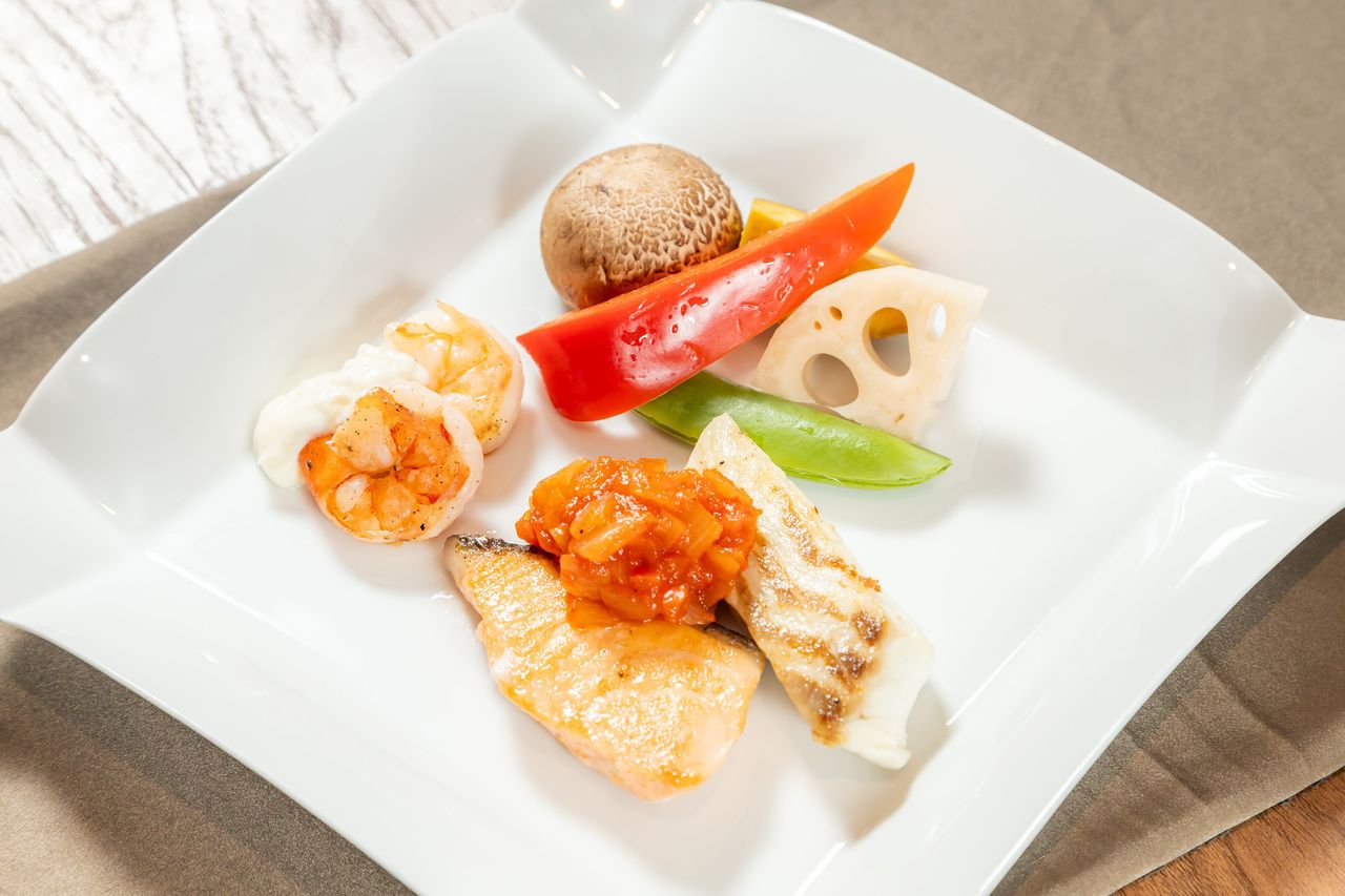 ３種のシーフード鉄板焼セット（ランチ限定）