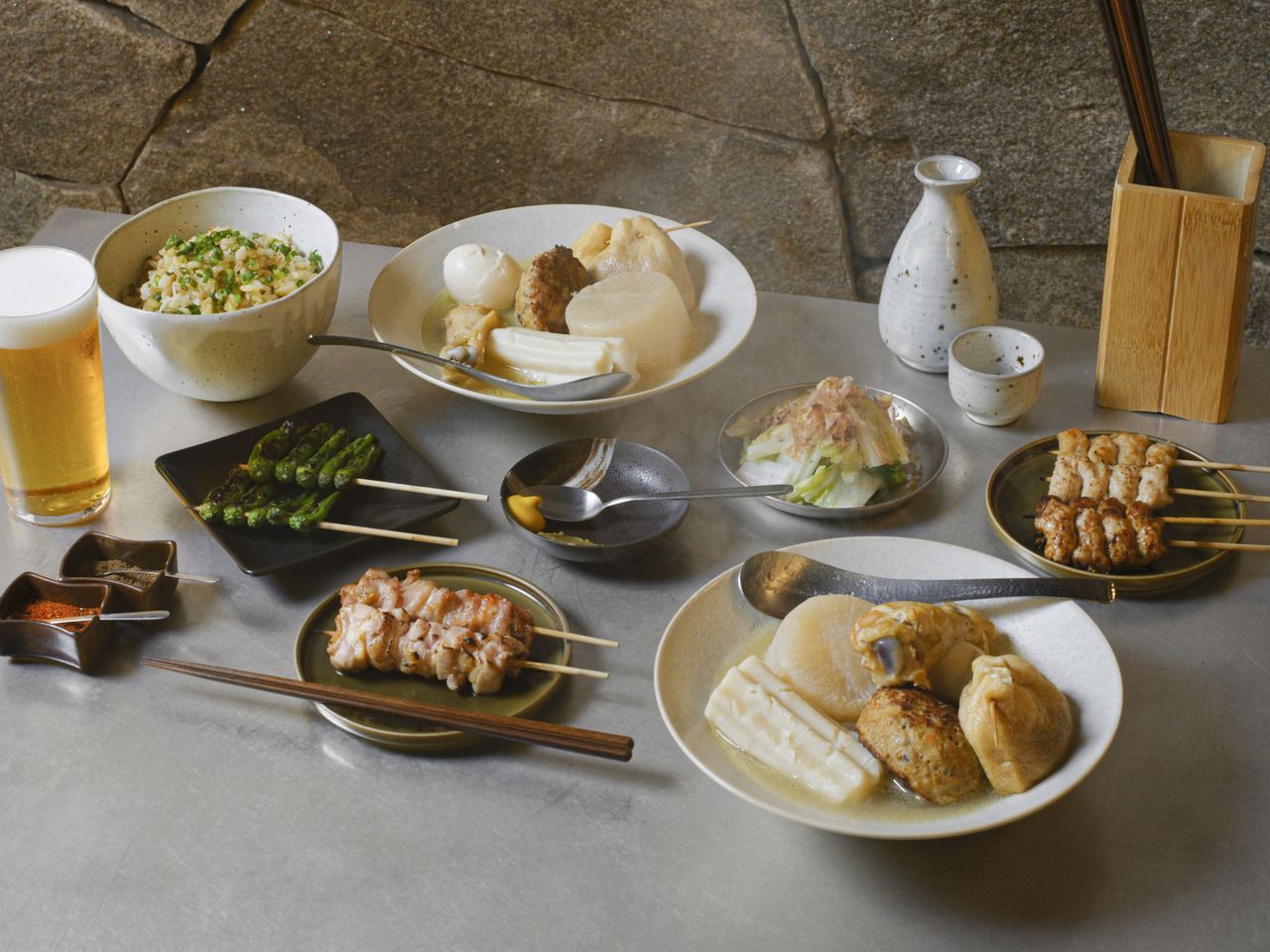 灯(あかり)コース【串におでんも楽しめる全11品】