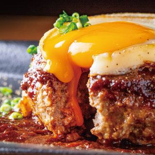 数量限定！！ランチ 特製ハンバーグとチキンの香草焼きのハーフ　￥3,000