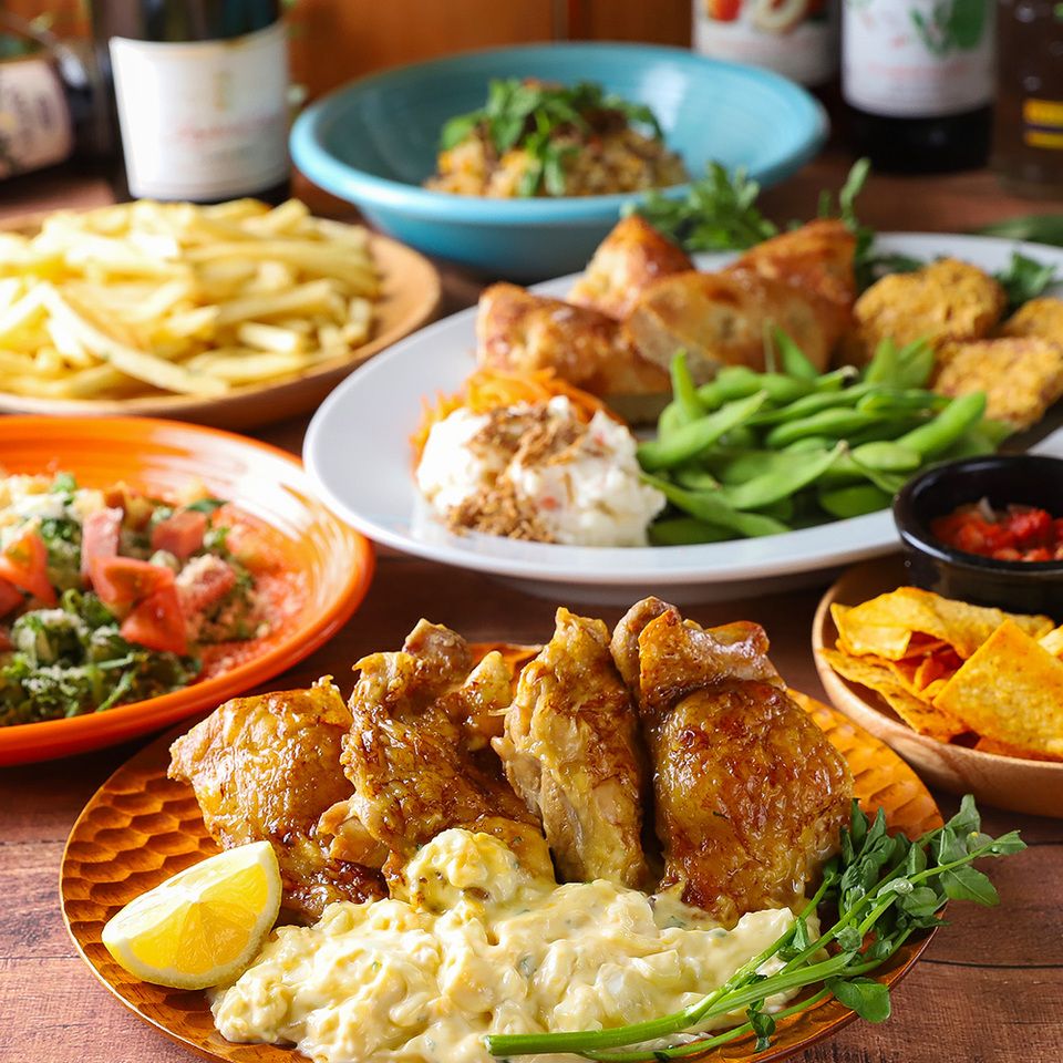 【歓送迎会◎】ザクザク食感！フライドチキンに前菜も楽しむボリューム満点プラン☆飲放題付