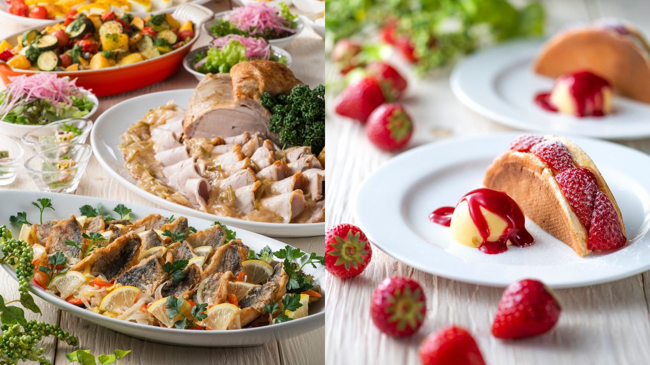 【5月 土日祝 2部・13:30～15:00】いちごスイーツ＆ランチブッフェ～ガーデンパーティー～