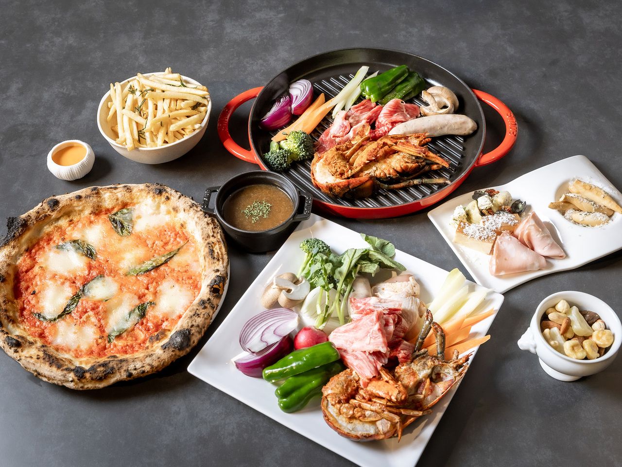 [Rooftop Beer Garden with Spectacular Views] All-you-can-eat BBQ & Pizza Plan (with free drinks)